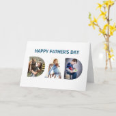 Trendy DAD Thru Letters 3 Foto's Vaderdag Kaart (Gele Bloem)