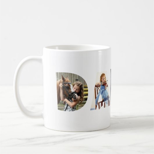 Trendy DAD Transparent Beste pap op 3 foto's Koffiemok (Links)