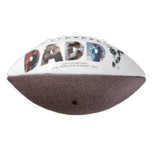 Trendy DADDY Photo Collage Chic Happy Vaderdag American Football
