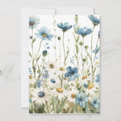 Trendy Daisies & Vervaagde Denim Country Wedding Kaart (Achterkant)