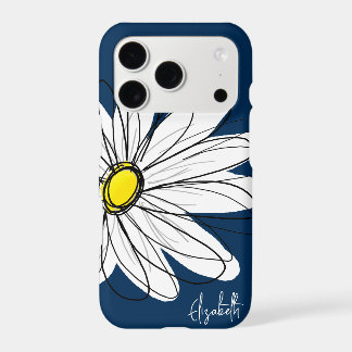 Trendy Daisy Bloem Illustratie Aangepaste naam