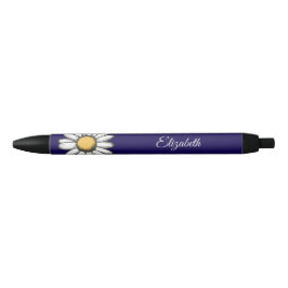 Trendy Daisy Bloem Illustratie Navy Pen