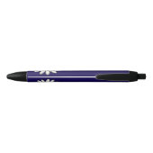 Trendy Daisy Bloem Illustratie Navy Pen (Achterkant)