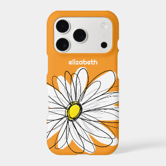 Trendy Daisy Bloem Illustratie - oranje geel