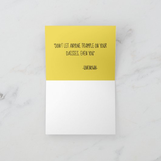 Trendy Daisy Design Notitiekaartje (Binnen)