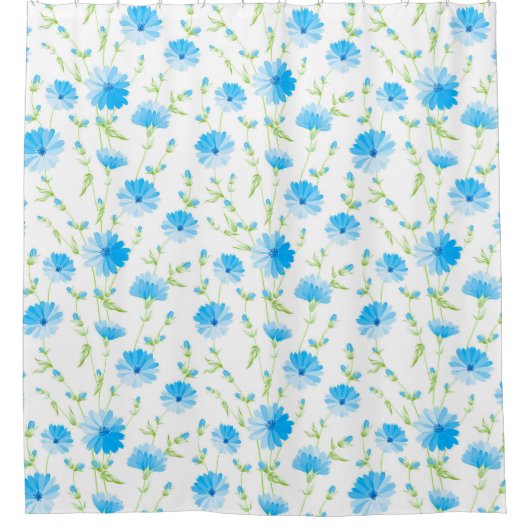 Trendy Daisy Floral Douchegordijn (Voorkant)
