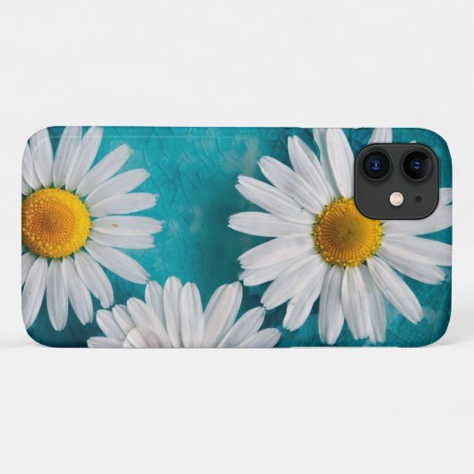 Trendy Daisy Floral Hoesje-Mate iPhone Case (Achterkant (horizontaal))