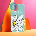 Trendy Daisy Floral Illustration - blauwgroen geel<br><div class="desc">Een bevroren en grillige,  hipsterbloem. U kunt jouw namen toevoegen om dit een aangepast item te maken.</div>