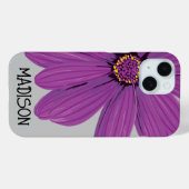 Trendy Daisy Floral Illustration Custom name Case-Mate iPhone Case (Achterkant (horizontaal))