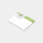 Trendy Daisy Floral Illustration - limoen en geel Post-it® Notes (Schuin)