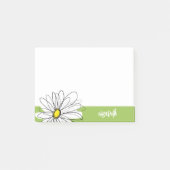 Trendy Daisy Floral Illustration - limoen en geel Post-it® Notes (Voorkant)