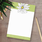 Trendy Daisy Floral Illustration - limoen en geel Post-it® Notes