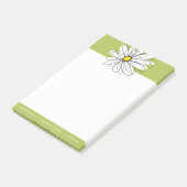 Trendy Daisy Floral Illustration - limoen en geel Post-it® Notes (Schuin)
