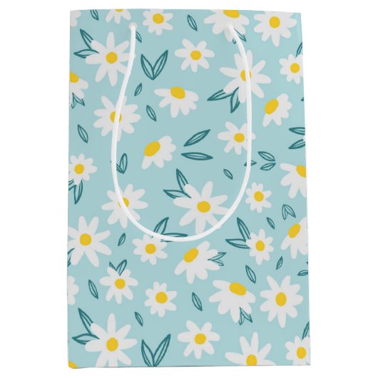 trendy daisy floral medium cadeauzakje (Voorkant)