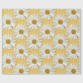 Trendy Daisy Flower Blossom Floral Mode Geel Cadeaupapier (Vlak)