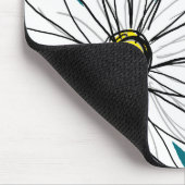 Trendy Daisy met blauw en geel Muismat (Hoek)