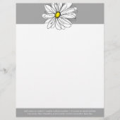 Trendy Daisy met grijs en geel Briefhoofd Ontwerp (Voorkant)