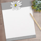 Trendy Daisy met grijs en geel Briefhoofd Ontwerp