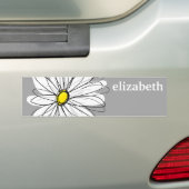Trendy Daisy met grijs en geel Bumpersticker (Op auto)
