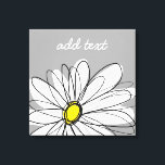 Trendy Daisy met grijs en geel Canvas Afdruk<br><div class="desc">Een zand en griezelig stuk van hipster. Je kunt een naam,  een monogram of een andere aangepaste tekst toevoegen. Als u de kunst rond moet bewegen,  klik op de aanpassingsknoop om veranderingen aan te brengen.</div>
