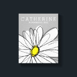 Trendy Daisy met grijs en geel Canvas Afdruk<br><div class="desc">Een zand en griezelig stuk van hipster. Je kunt een naam,  een monogram of een andere aangepaste tekst toevoegen. Als u de kunst rond moet bewegen,  klik op de aanpassingsknoop om veranderingen aan te brengen.</div>