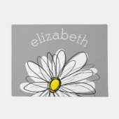 Trendy Daisy met grijs en geel Deurmat (Voorkant)