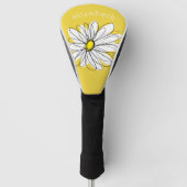 Trendy Daisy met grijs en geel Golfheadcover (Voorkant)