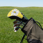 Trendy Daisy met grijs en geel Golfheadcover (Insitu)