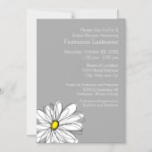 Trendy Daisy met grijs en geel Magnetische Uitnodiging (Voorkant)