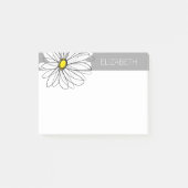 Trendy Daisy met grijs en geel Post-it® Notes (Voorkant)