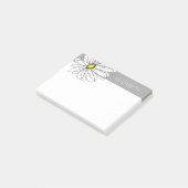 Trendy Daisy met grijs en geel Post-it® Notes (Schuin)