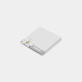 Trendy Daisy met grijs en geel Post-it® Notes (Schuin)