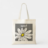 Trendy Daisy met grijs en geel Tote Bag (Achterkant)