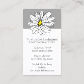 Trendy Daisy met grijs en geel Visitekaartje (Achterkant)