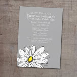 Trendy Daisy met grijs geel Verjaardagsfeest Kaart<br><div class="desc">Een zand en griezelig stuk van hipster. Je kunt een naam,  een monogram of een andere aangepaste tekst toevoegen. Als u de kunst rond moet bewegen,  klik op de aanpassingsknoop om veranderingen aan te brengen.</div>
