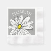 Trendy Daisy met grijze en gele partij Servetten (Voorkant)