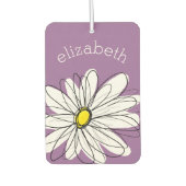 Trendy Daisy met Lila en geel Luchtverfrisser (Voorkant)
