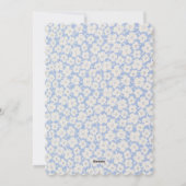 Trendy Daisy Pattern Floral Bewaar de datum Feestdagenkaart (Achterkant)