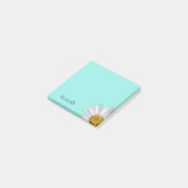 Trendy Daisy Personalized Blauwgroen Green Post-it® Notes (Schuin)