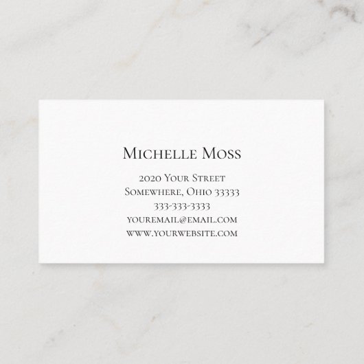 Trendy Daisy White Floral Designer Yellow Visitekaartje (Achterkant)