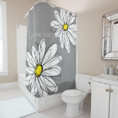 Trendy Daisy yellow U kan achtergrondkleur wijzige Douchegordijn (In situ)