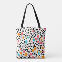 Trendy Dalmatische Print Canvas tas | Kleurrijke p