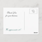 trendy damask aqua business Dankuwel Kaarten (Achterkant)