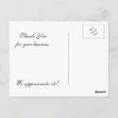 trendy damask paarse business Dankuwel Kaarten (Achterkant)