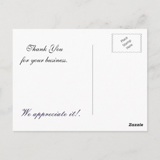 trendy damask paarse business Dankuwel Kaarten (Achterkant)