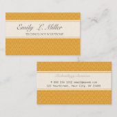 Trendy Damask Pattern Gewikkeld in een banner Visitekaartje (Voorkant / Achterkant)