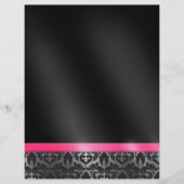 Trendy Damask Pink en Black Flyer (Voorkant)