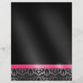Trendy Damask Pink en Black Flyer (Achterkant)