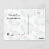 trendy damask red business Dankuwel Kaarten (Achterkant)