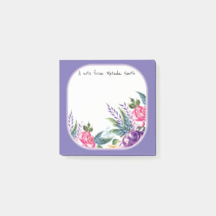 Trendy Dames Floral Monogram Sticky Notepads Post-it® Notes